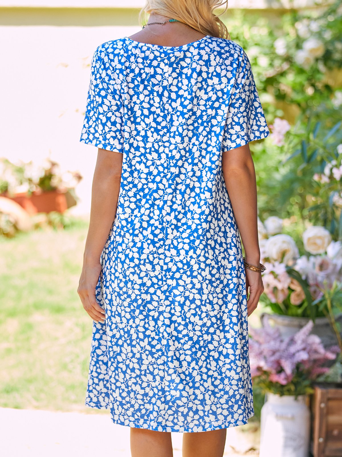 Women's Midi Dress  Dress Polka dots Leaves Regular Fit Casual
