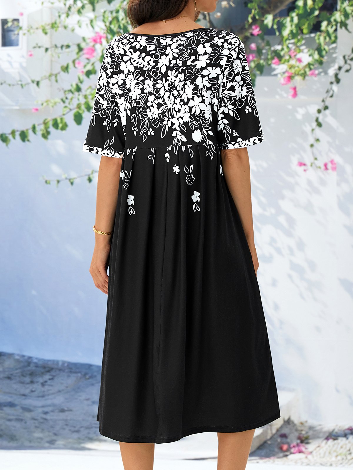 Women's Maxi Dress Floral Dress Elegant Loose