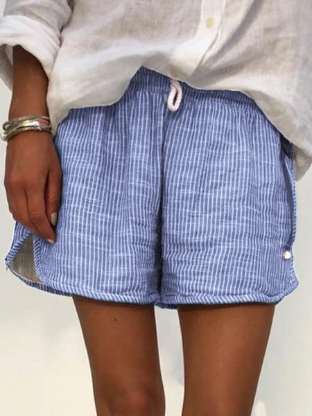 Women‘s Stripes Summer Cotton Shorts