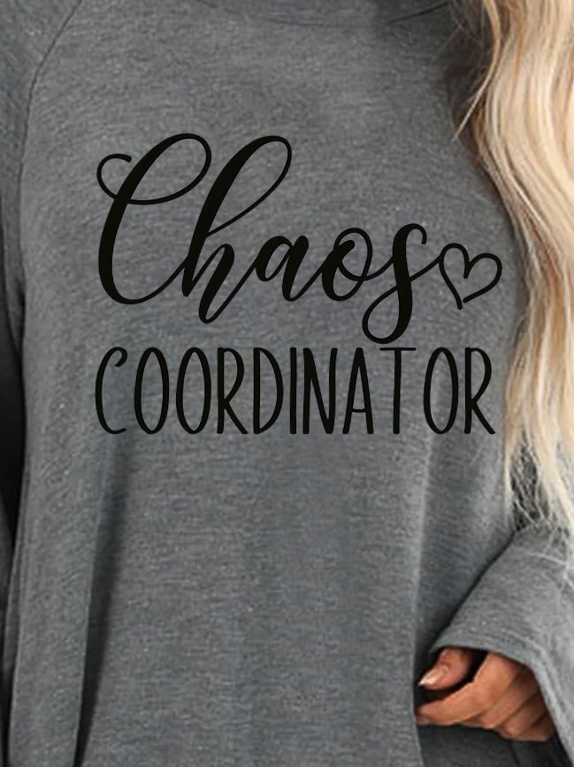 Chaos Coordinator Print Crew Neck Knitting Dress