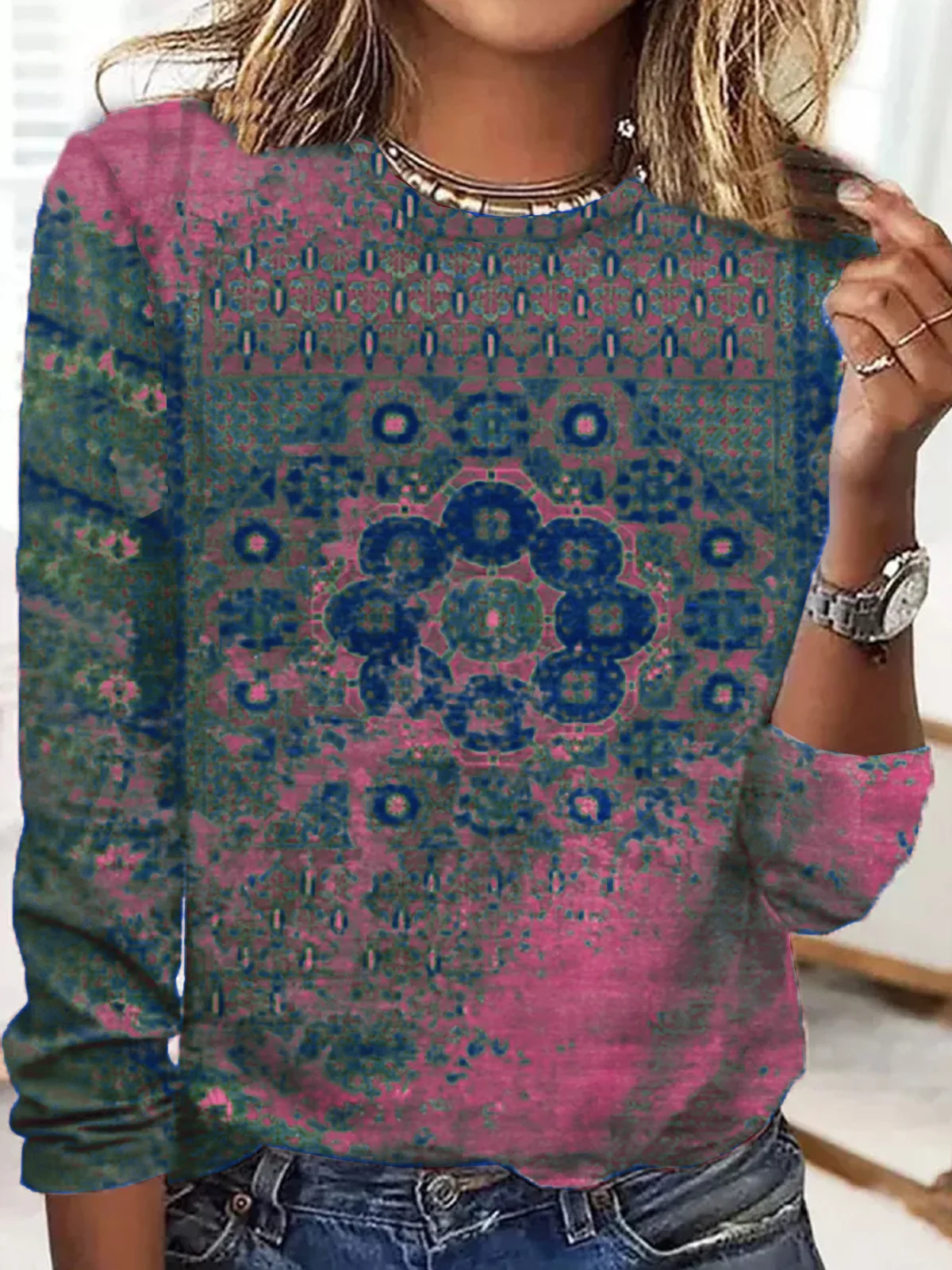 Jersey Casual Ethnic T-Shirt