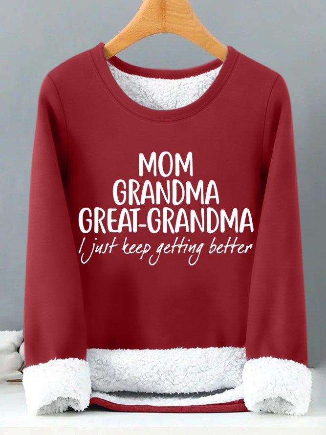 Gift For Great-Grandma Mom Grandma Great-Grandma Womens Warmth Fleece Sweatshirt