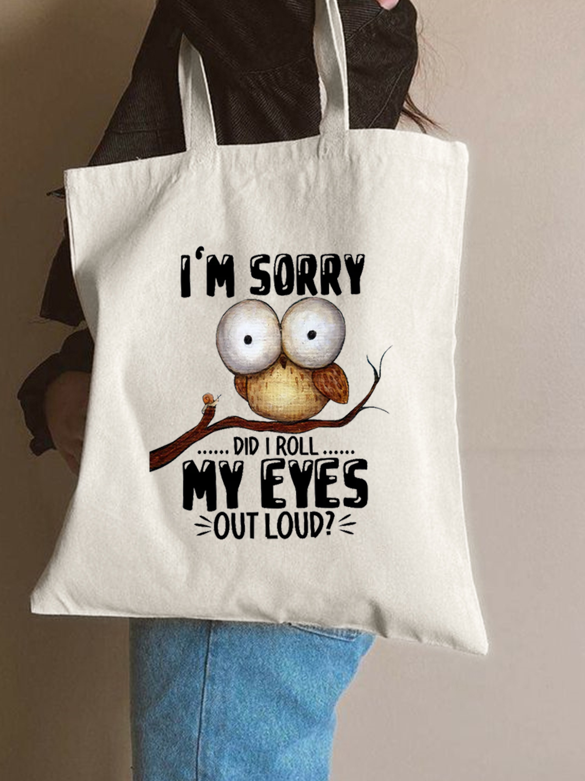 I'm Sorry Eyes Animal Graphic Casual Shopping Tote Bag