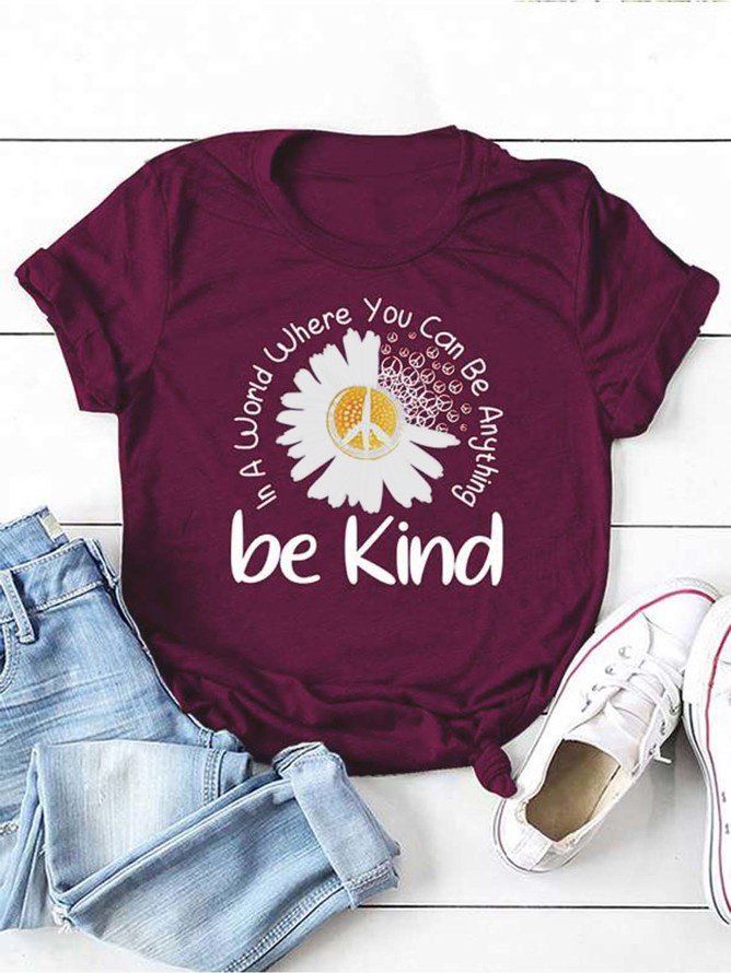 Be Kind Cotton Blends Casual T-shirt