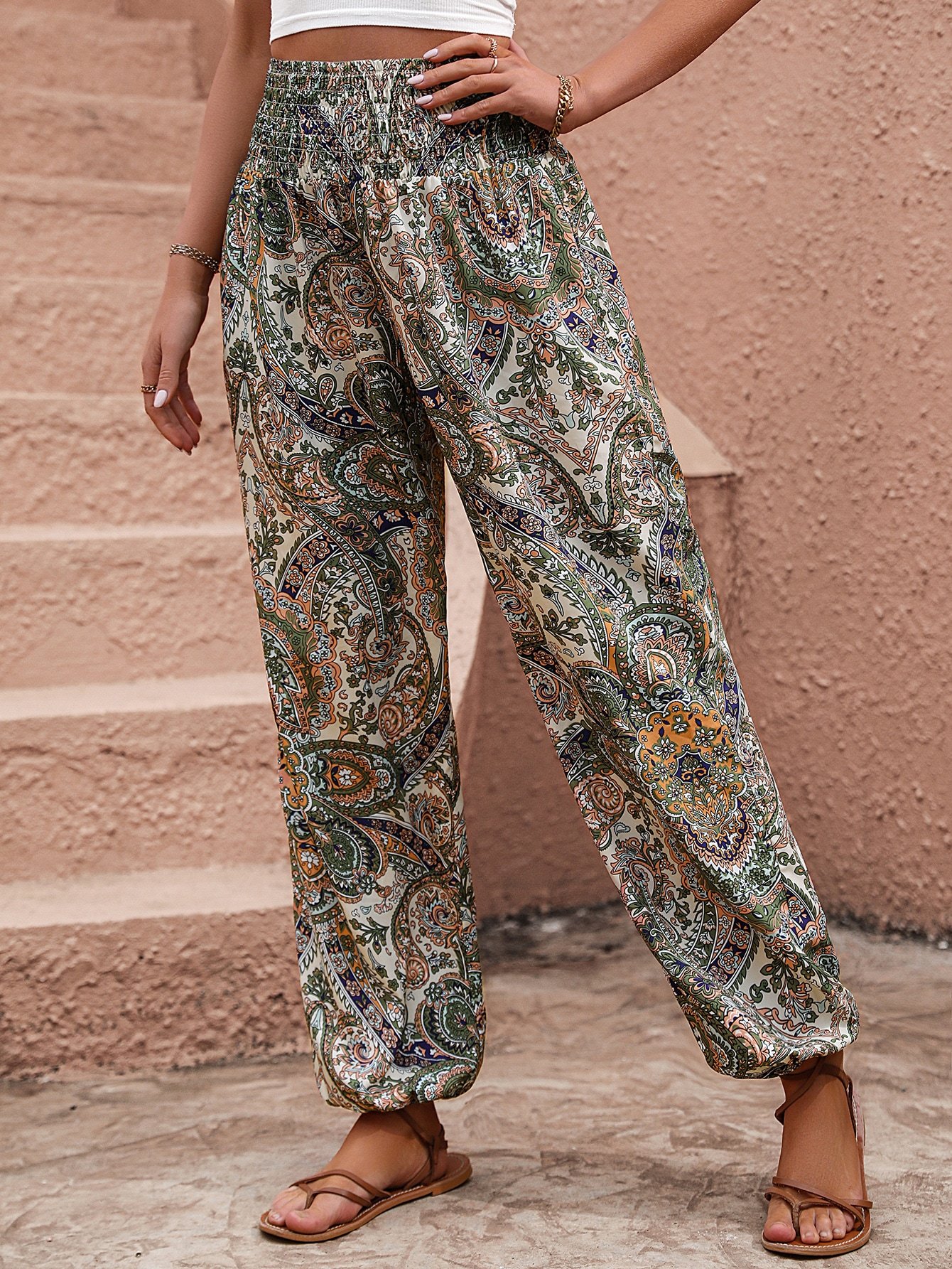 Ethnic Loose Casual Pants