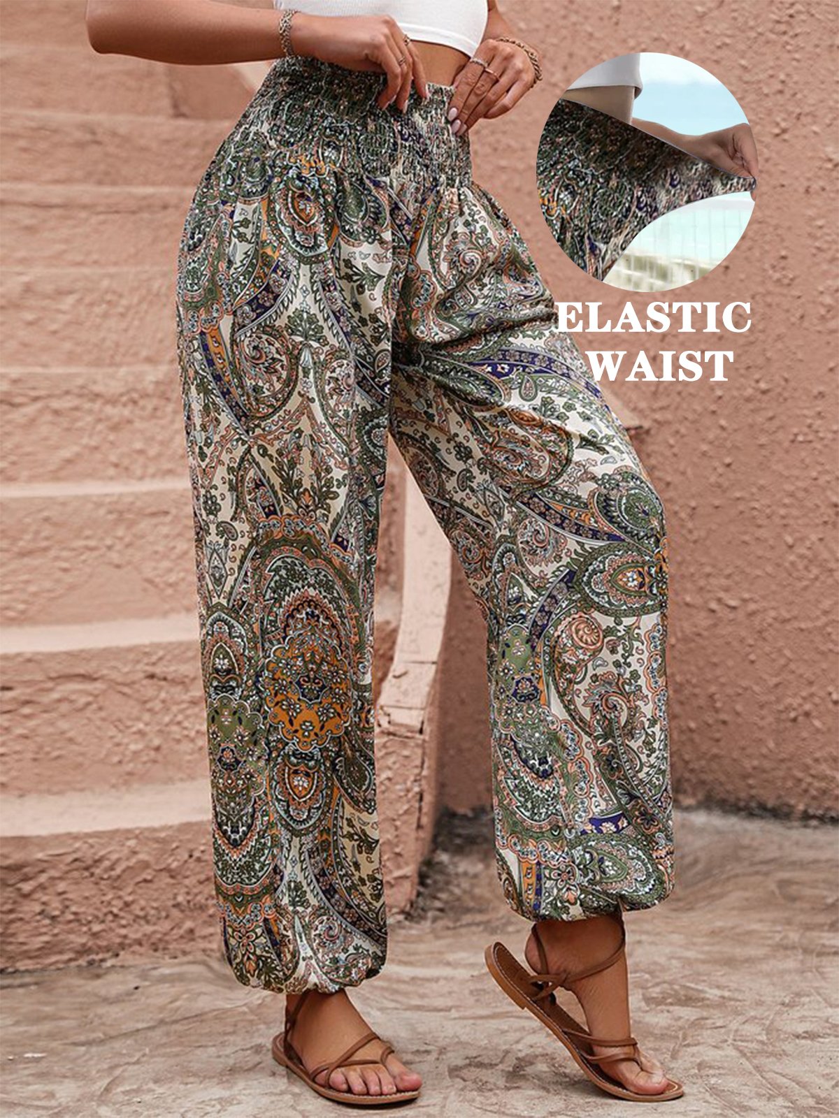 Ethnic Loose Casual Pants