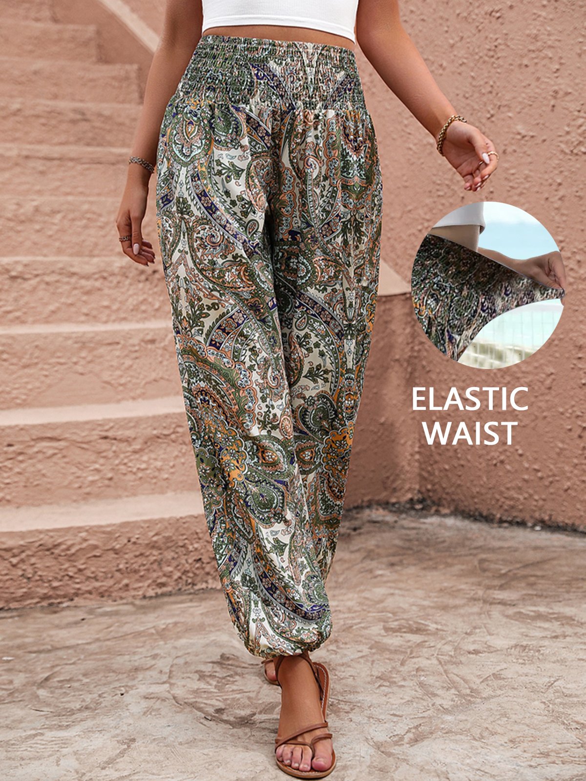 Ethnic Loose Casual Pants