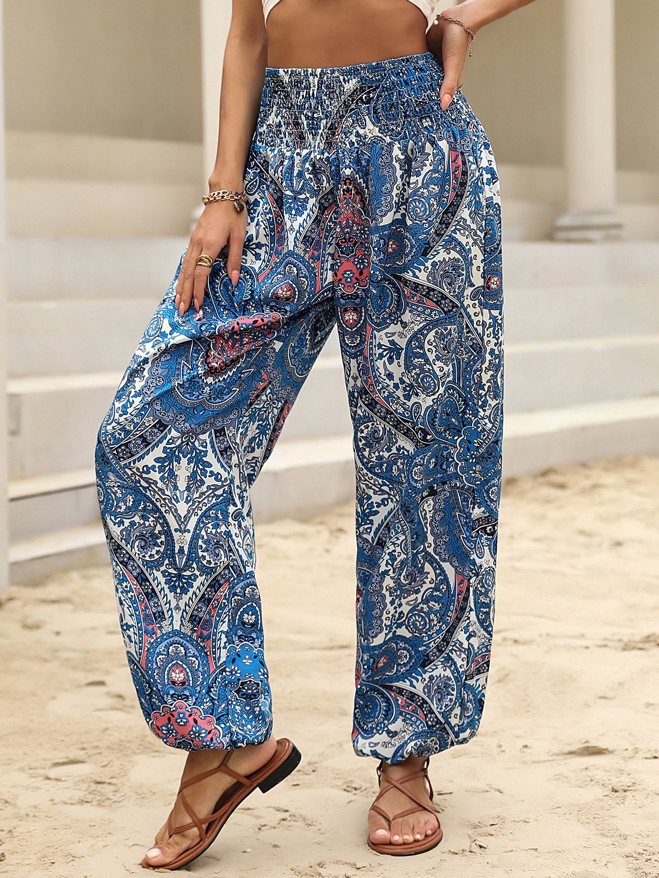 Ethnic Loose Casual Pants