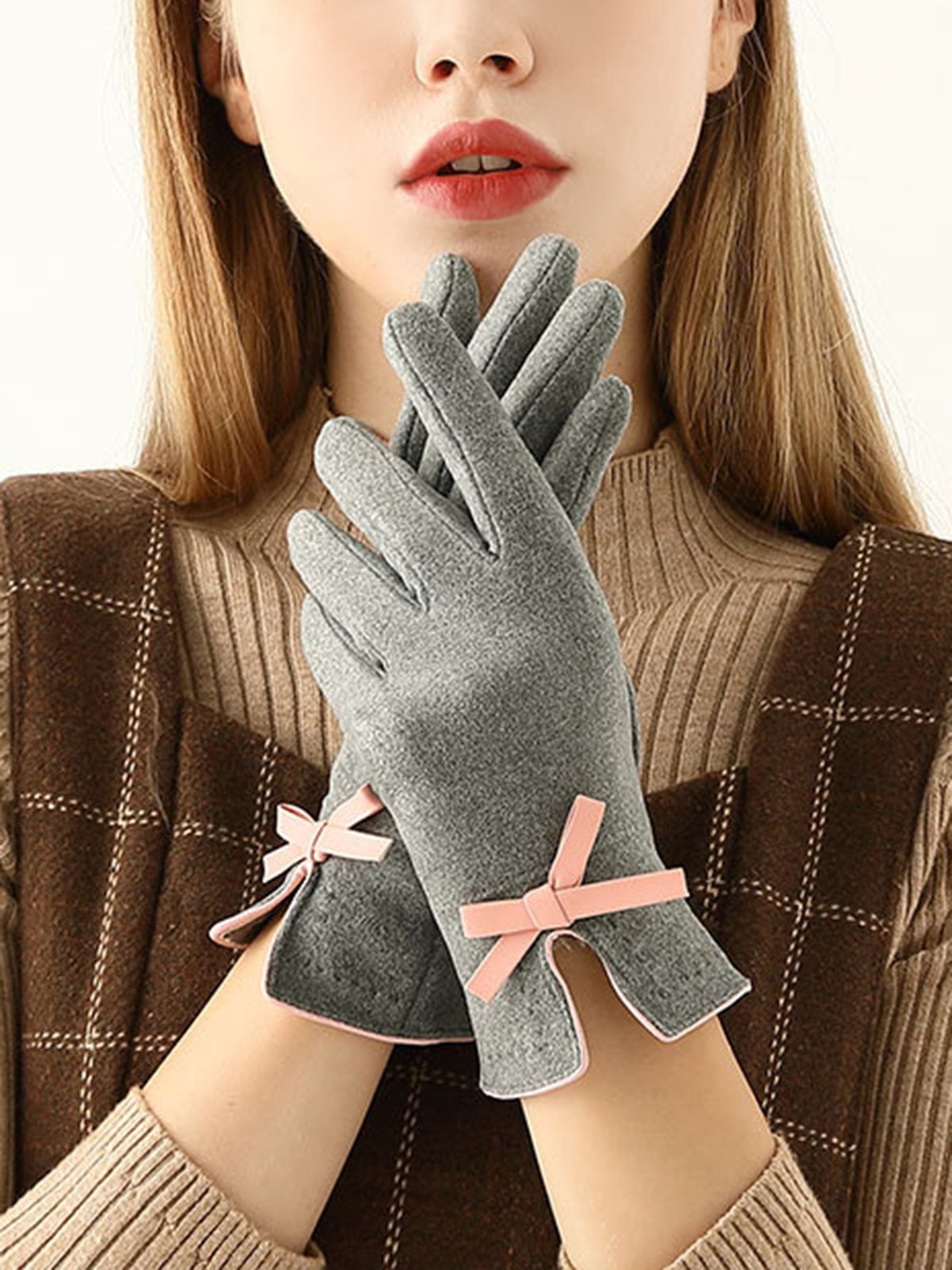 Elegant Bowknot Warmth Gloves
