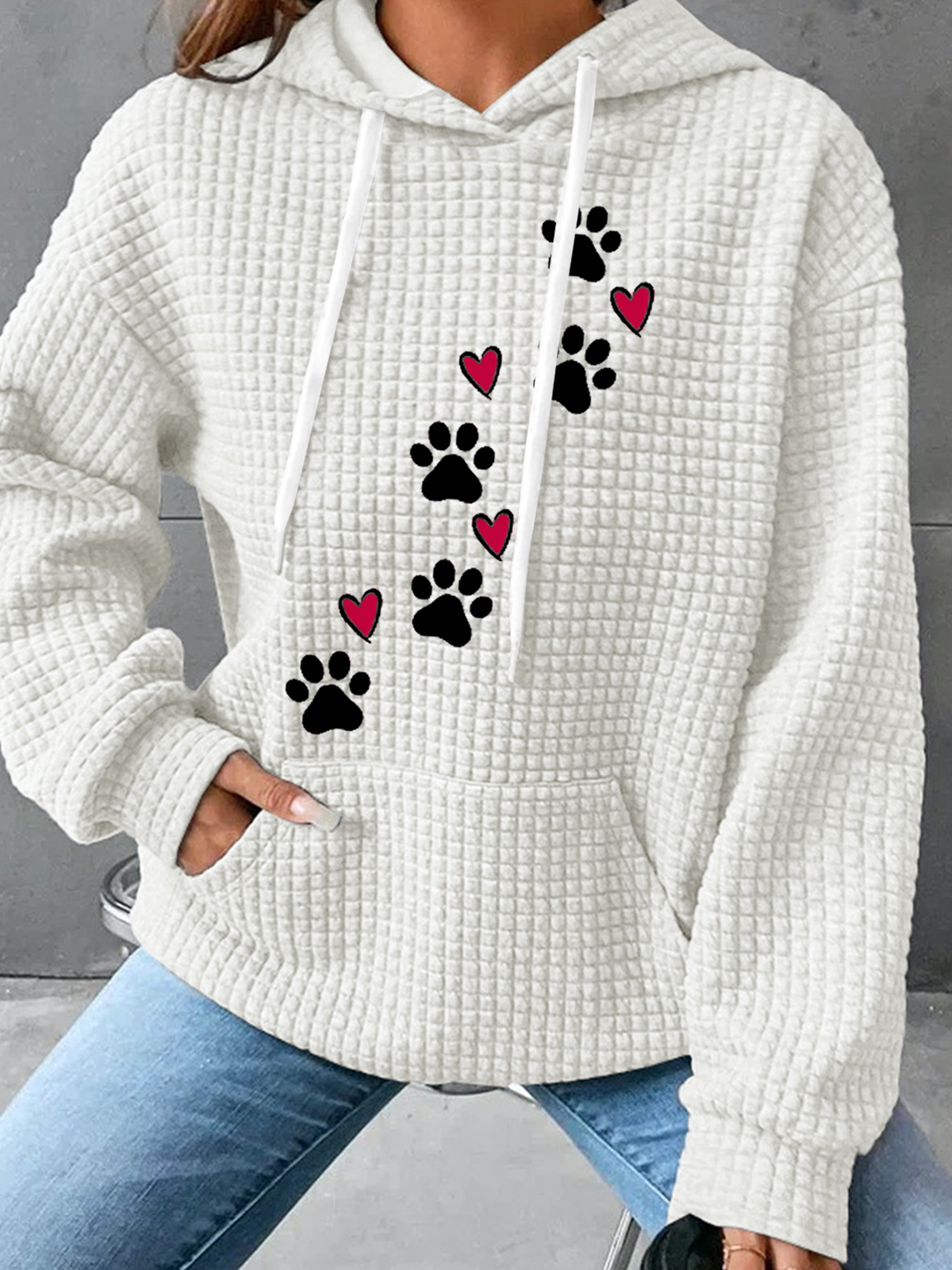 Simple Heart Dog Hoodie Cotton-Blend Hoodie