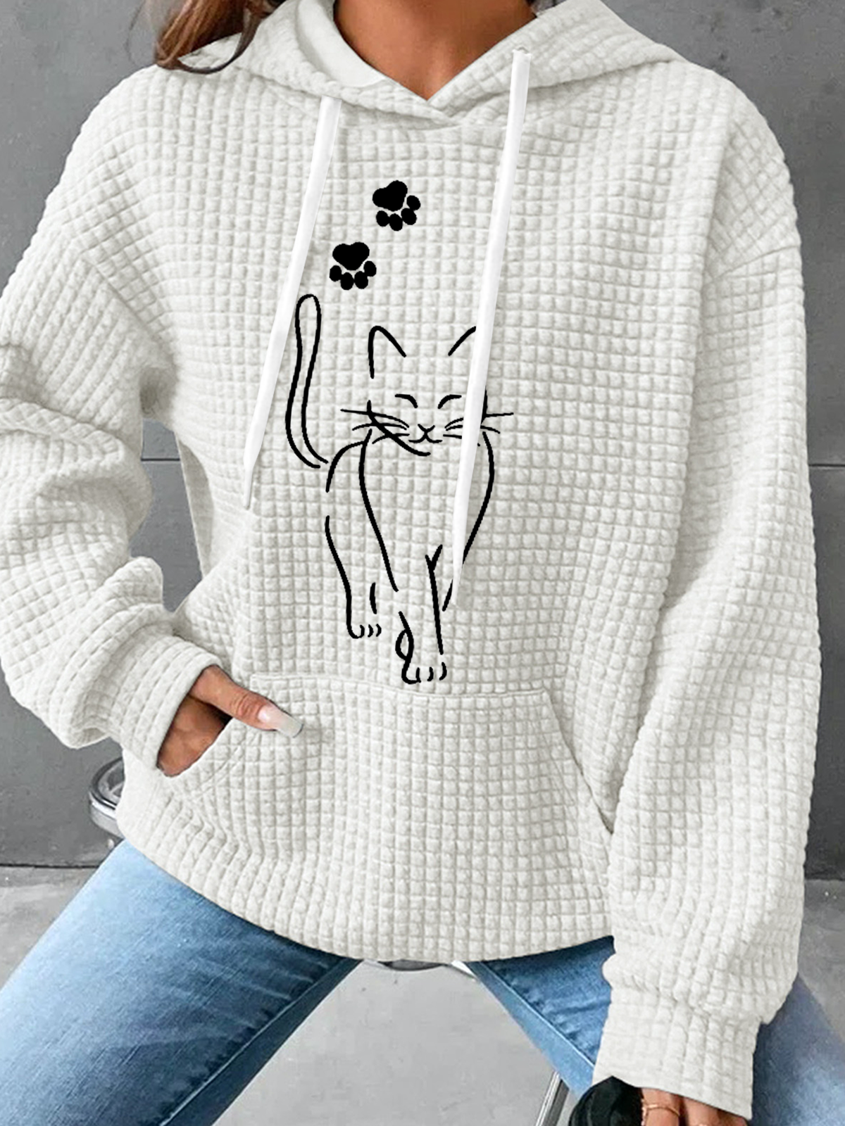 Cat Hoodie Simple Hoodie