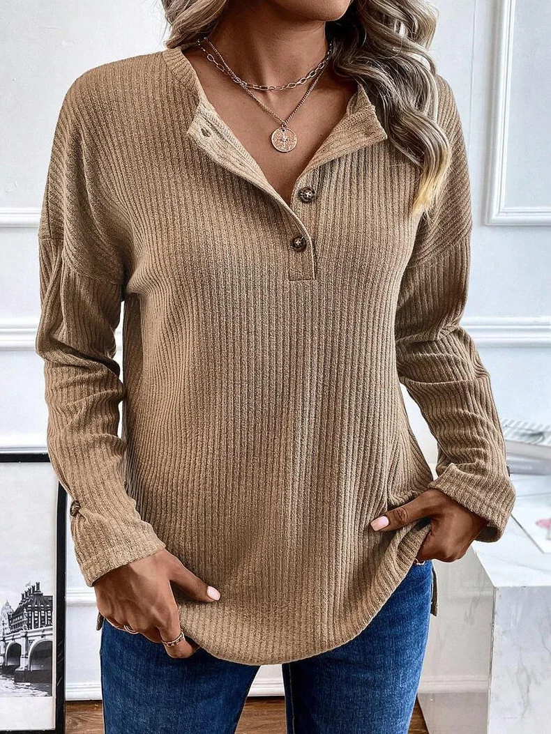 Buckle Crew Neck Casual T-Shirt