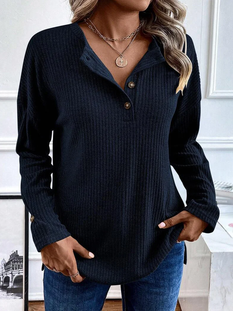 Buckle Crew Neck Casual T-Shirt