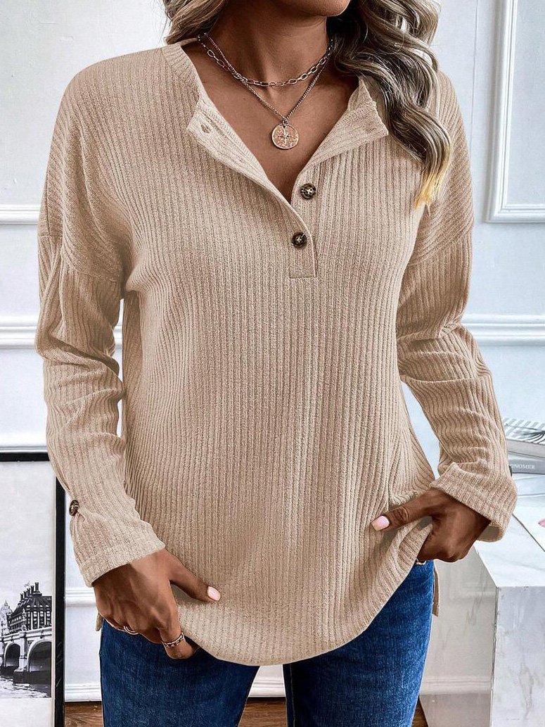 Buckle Crew Neck Casual T-Shirt