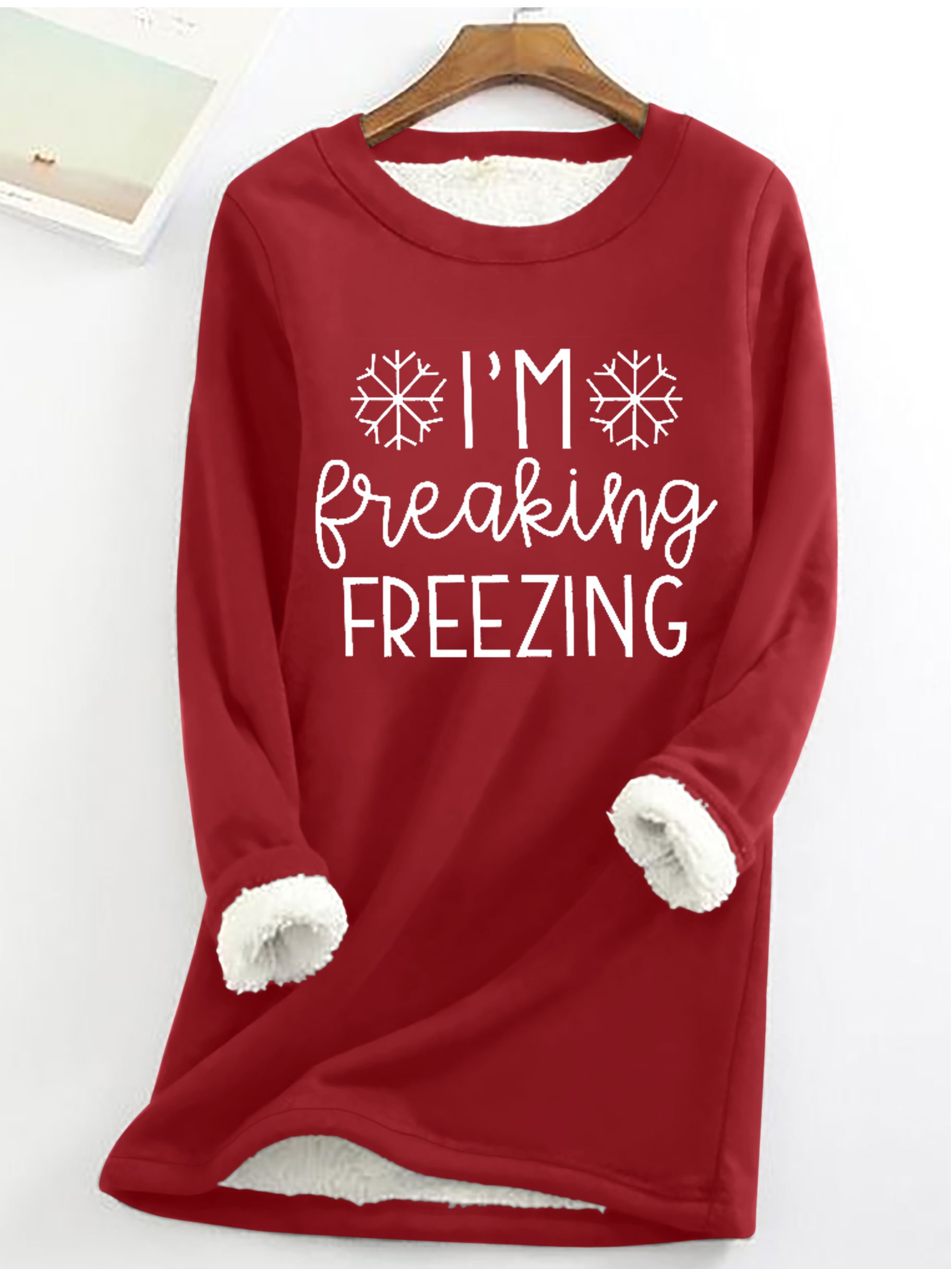 I Am Freaking Freezing Fleece Crew Neck Casual Sweatshirt