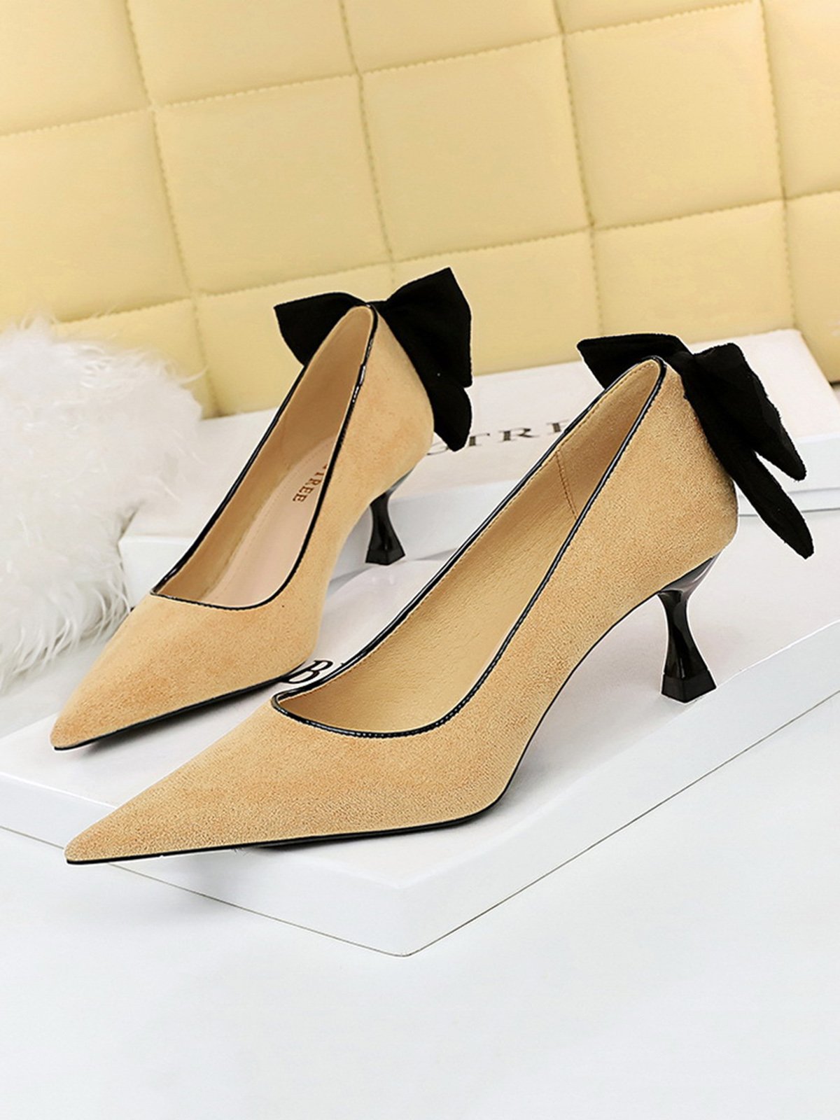Christmas Bowknot Party Stiletto Heel Pumps
