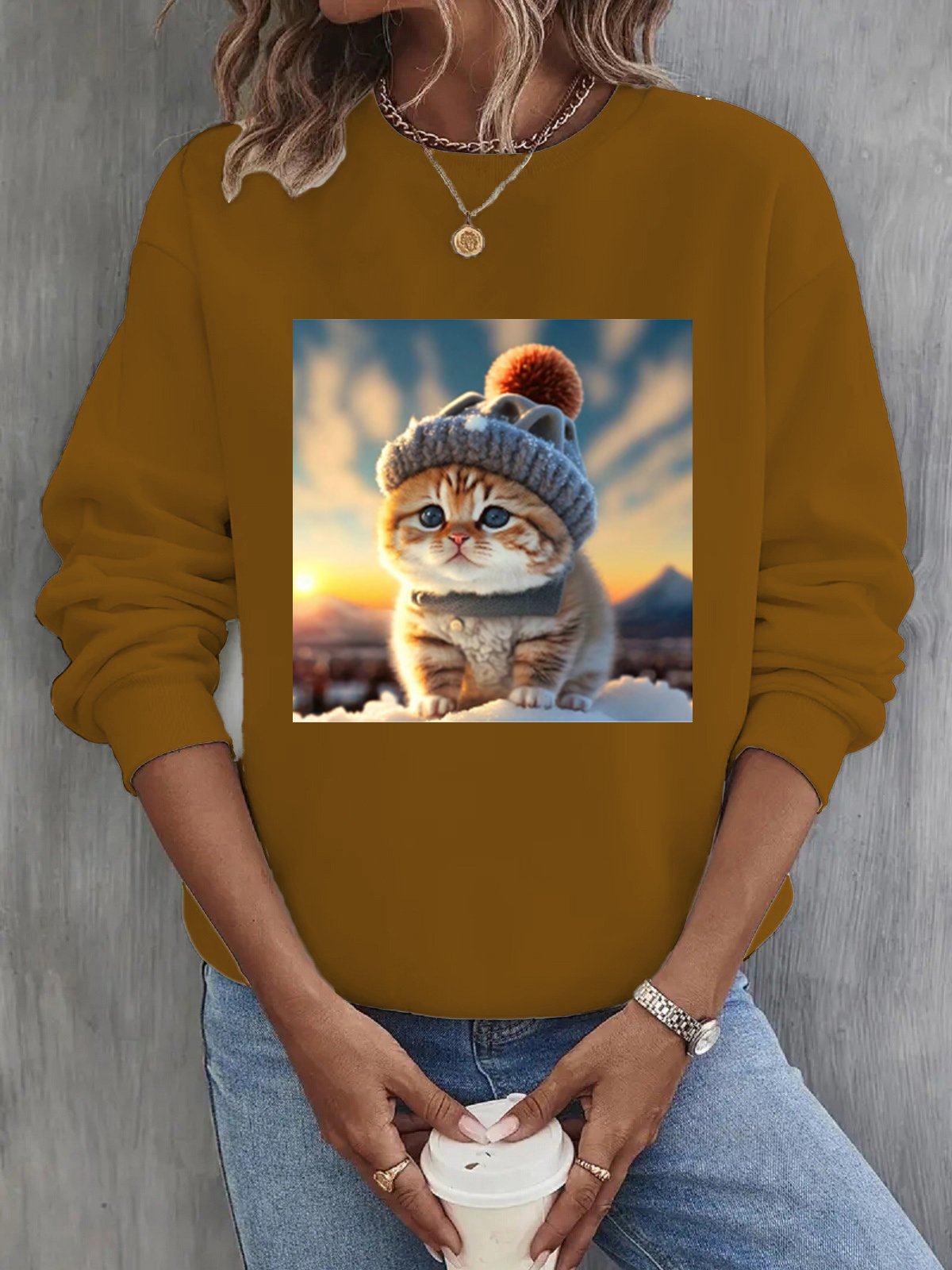 Casual Cat Sweatshirt