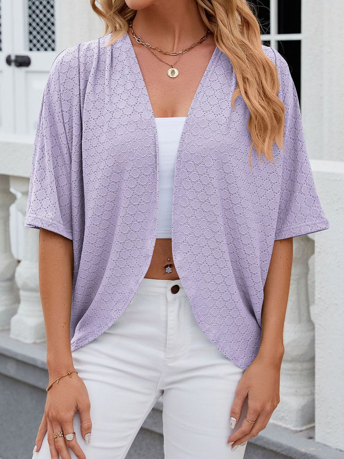 Loose Casual Plain Kimono