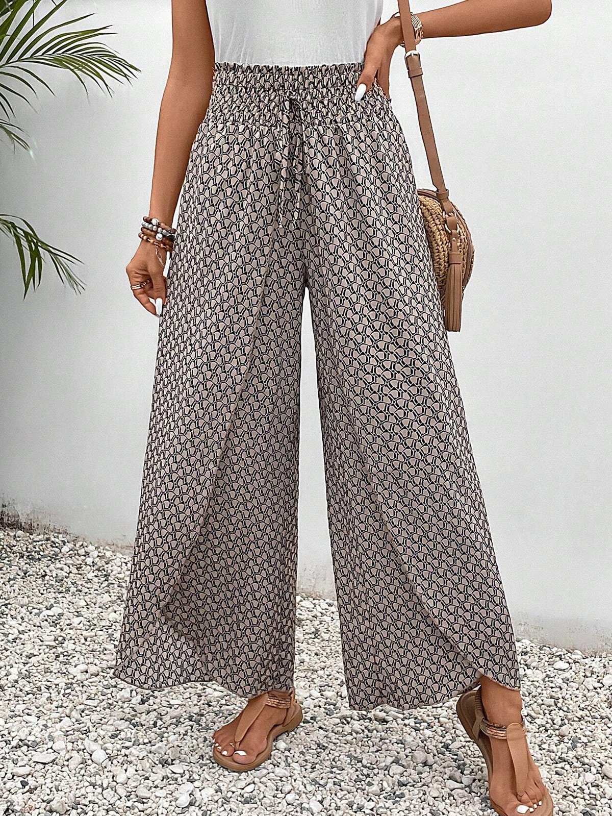 Pop Pattern Casual Loose Pants