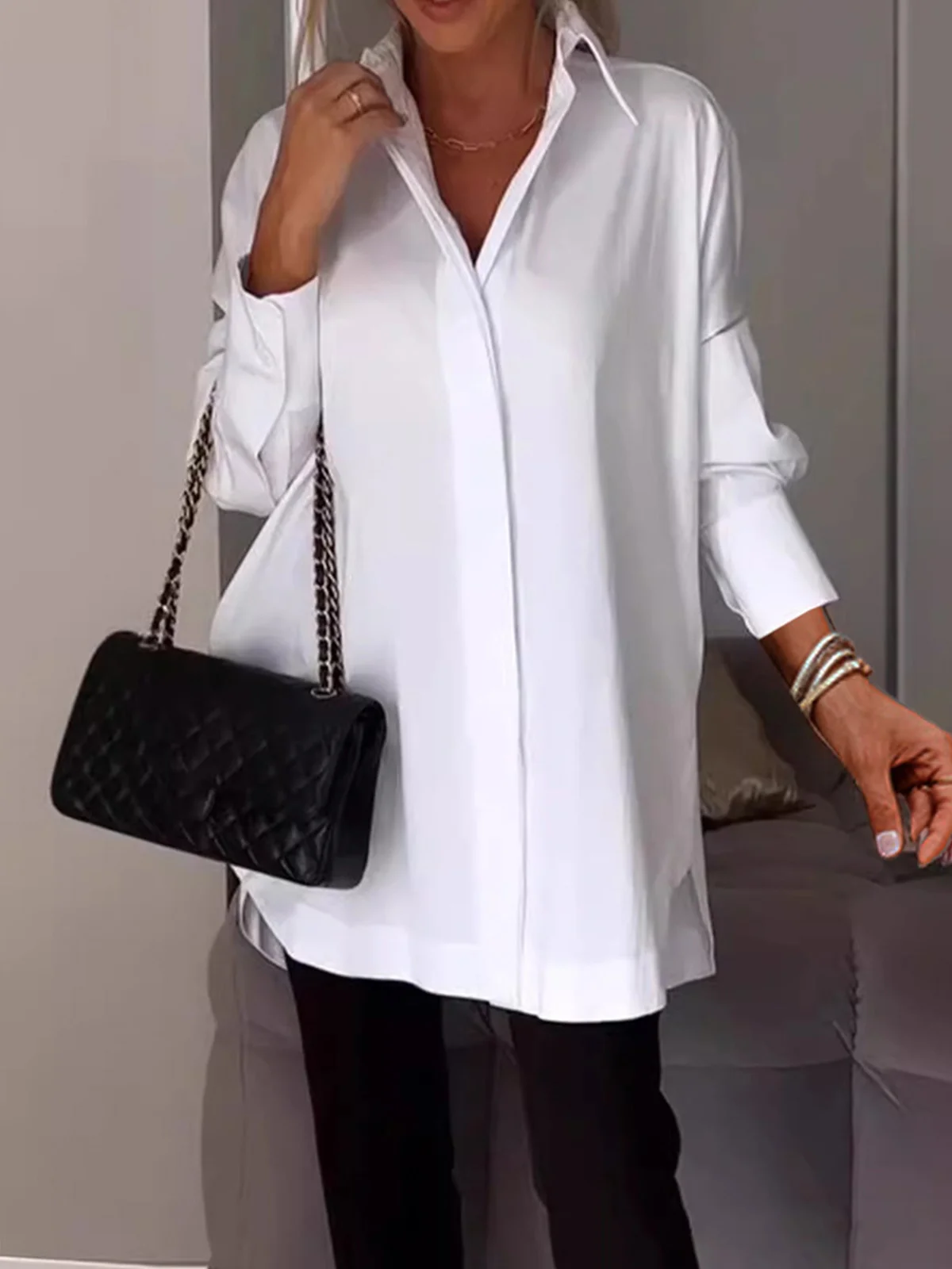 Plain Casual Blouse