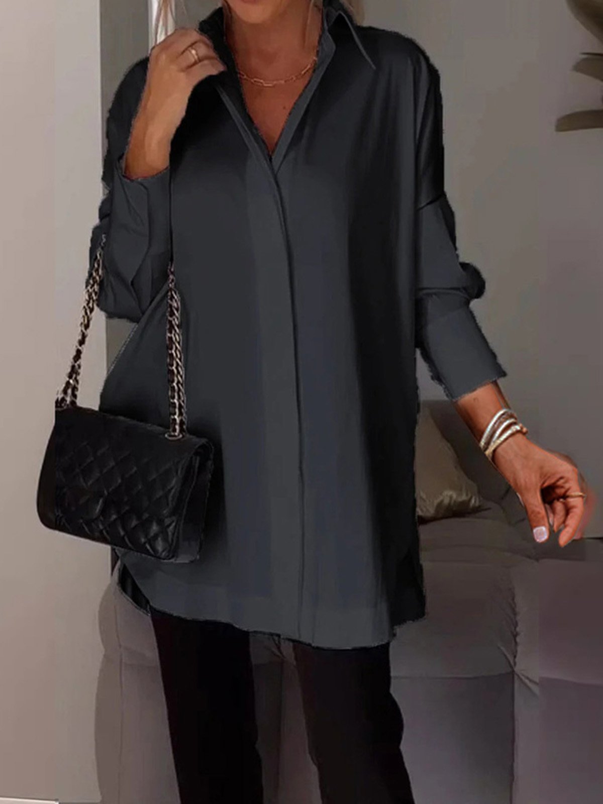 Plain Casual Blouse