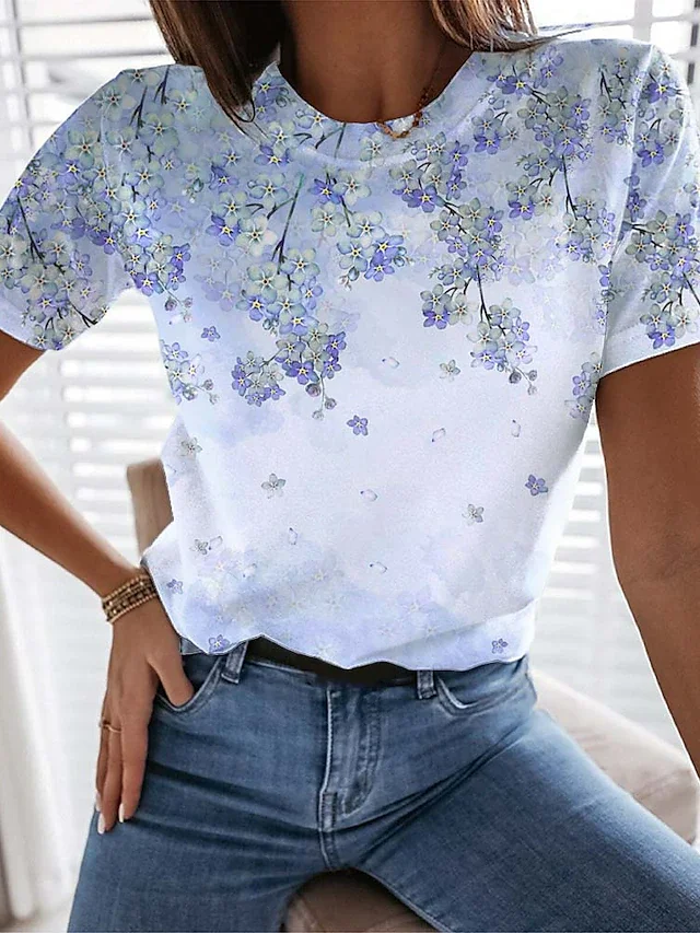 Floral Casual Loose T-Shirt