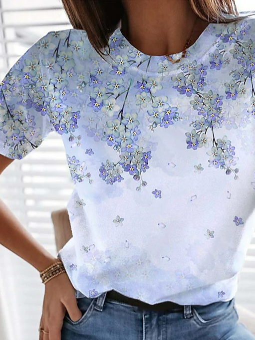 Floral Casual Loose T-Shirt