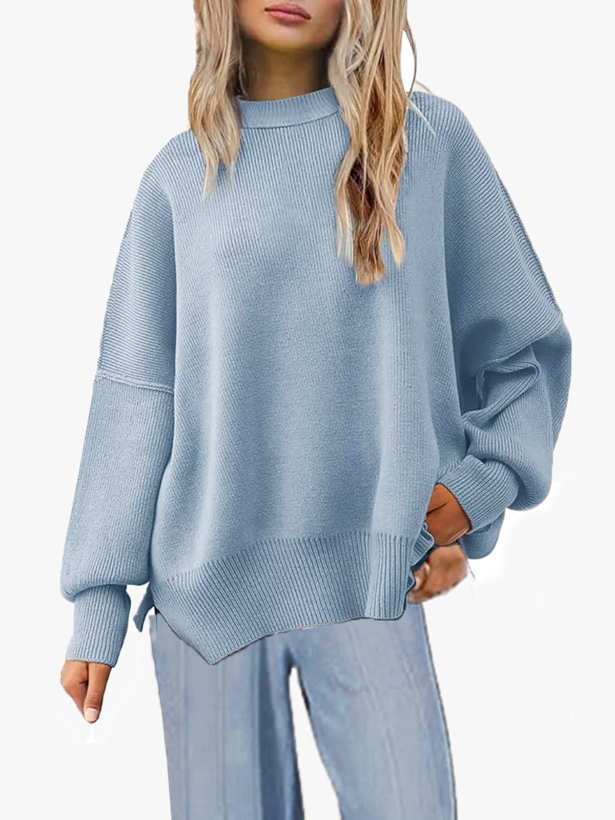 Long Sleeve Loose Casual Crew Neck Sweater