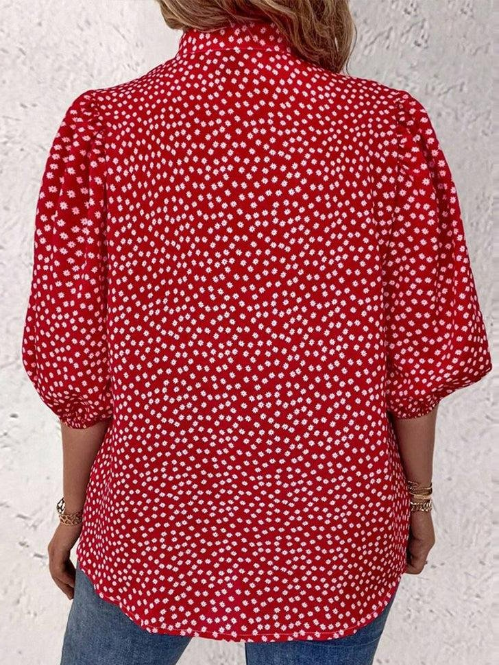 Casual Loose Polka Dots Blouse