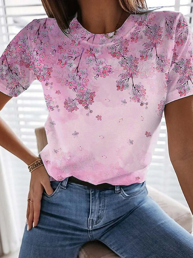 Floral Casual Loose T-Shirt