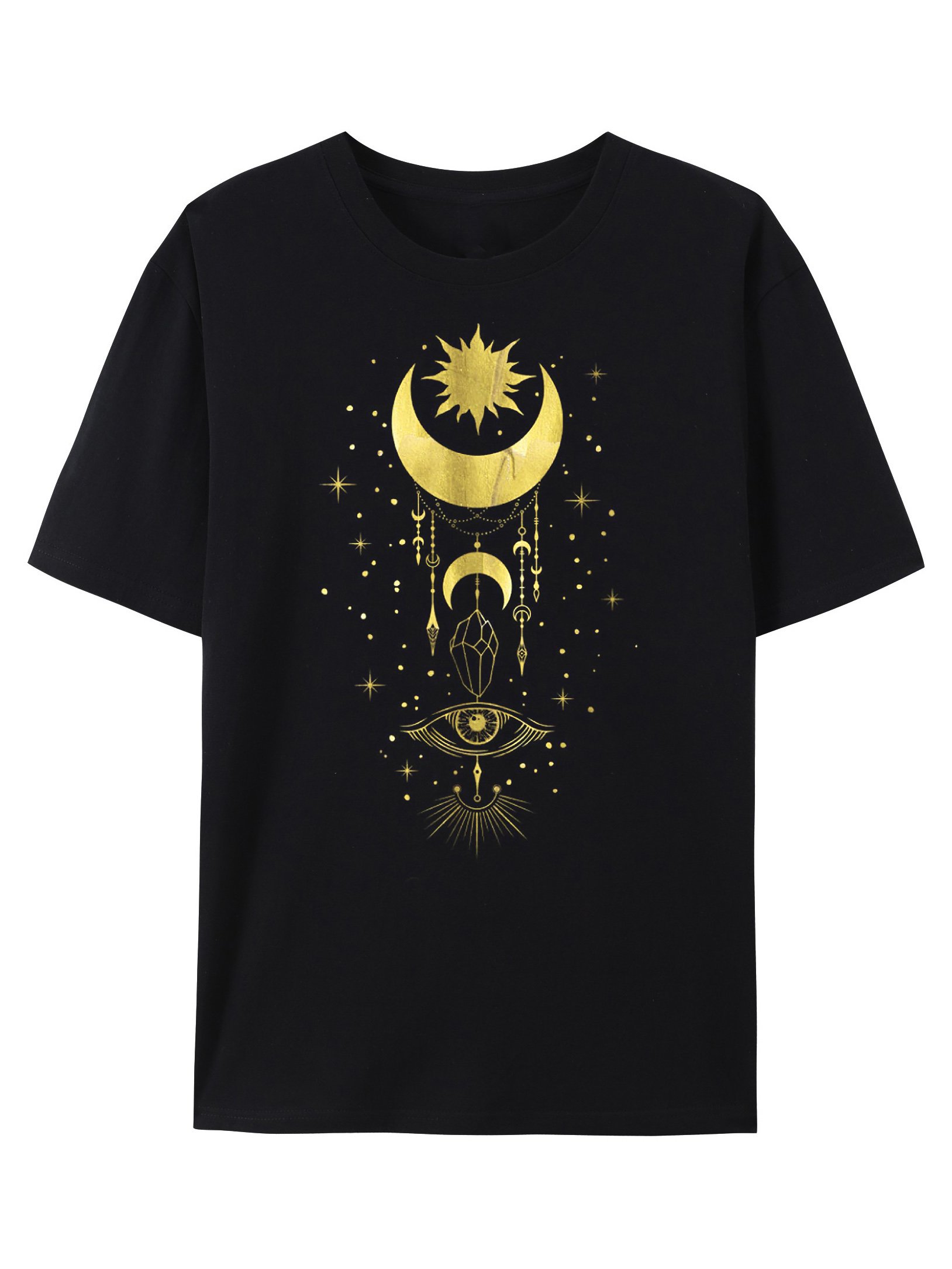 Bohemian Mystical Moon Phase Celestial Astrology Tee