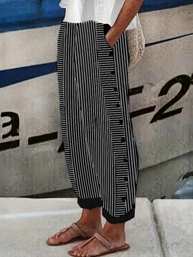 Striped Casual Pants