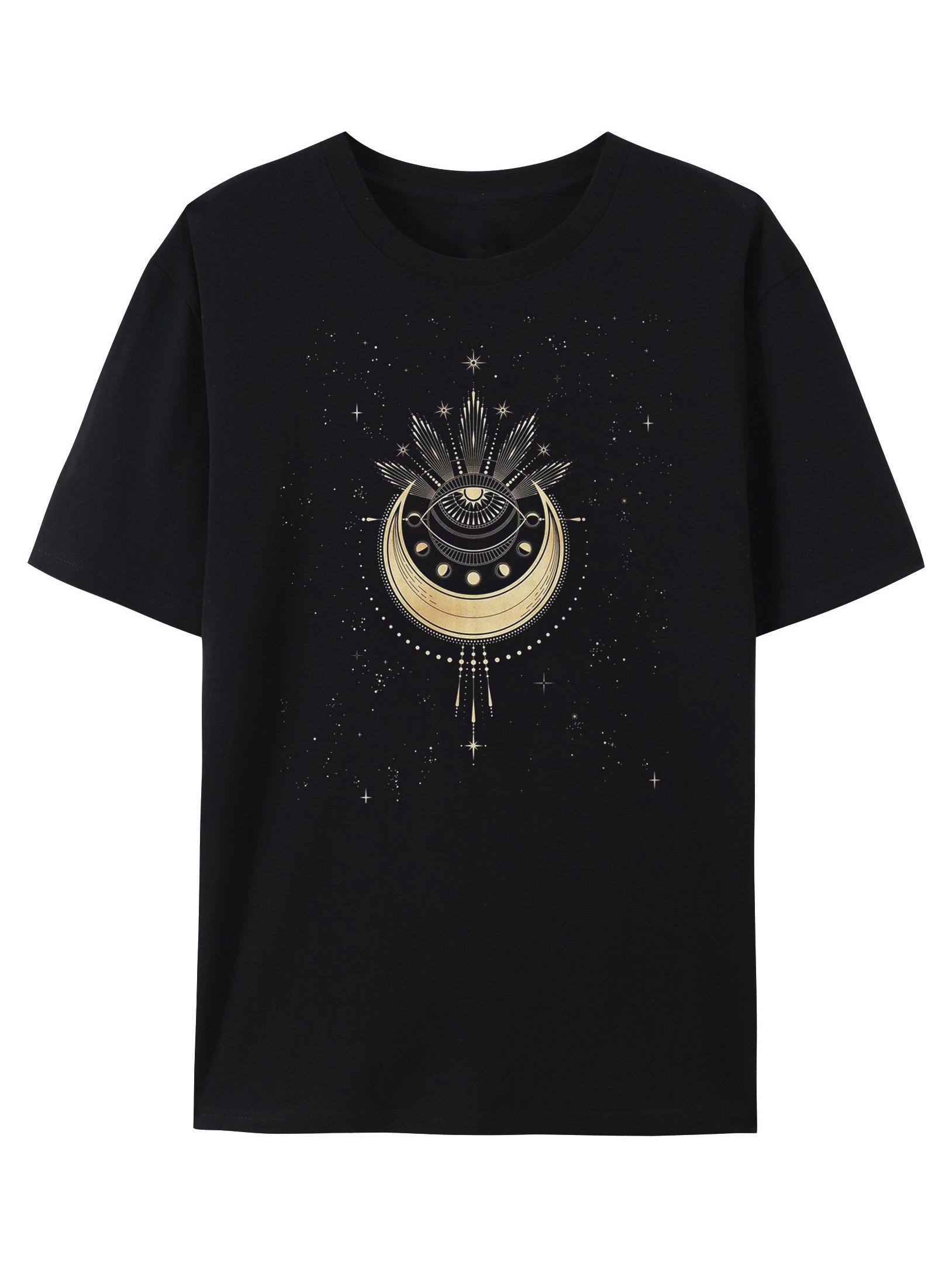 Evil Eye Moon Art Graphic Design T-Shirt