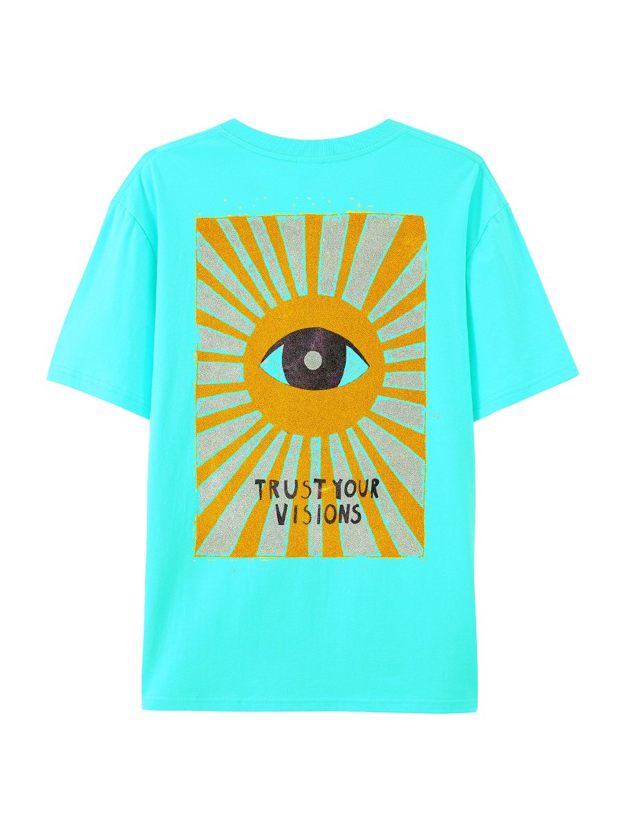 Trust Your Visions Affirmation Slogan Tarot God Of Sun God of Eye Cotton Short Sleeve T Shirt