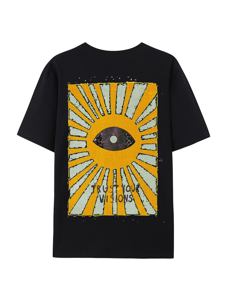 Trust Your Visions Affirmation Slogan Tarot God Of Sun God of Eye Cotton Short Sleeve T Shirt