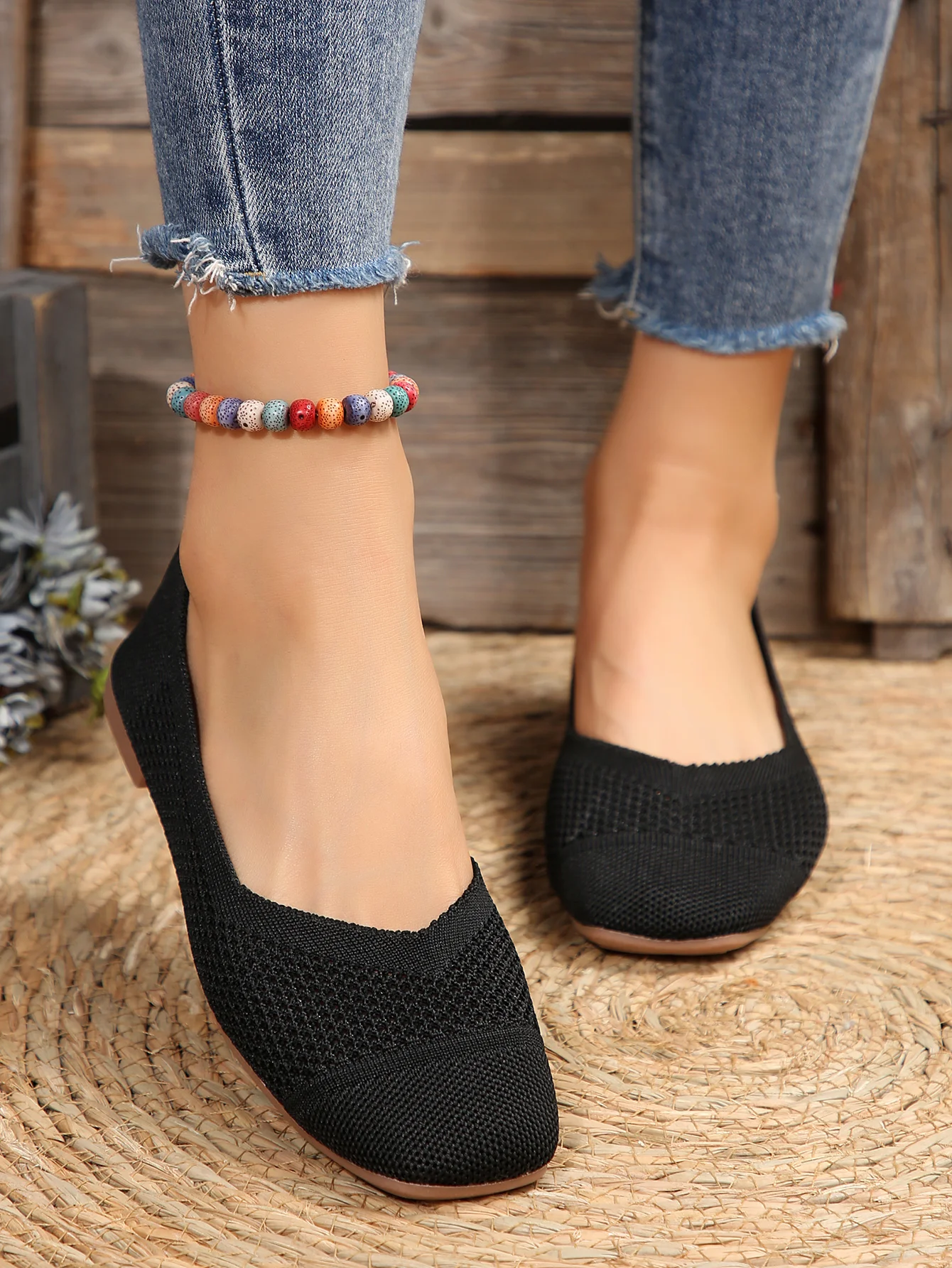 All Season Ethnic Mesh Fabric Casual Shallow Shoes