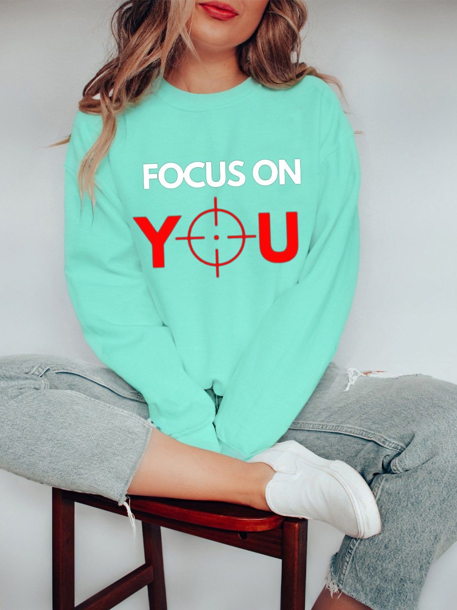 Focus On You Street Cotton Sweatshirt