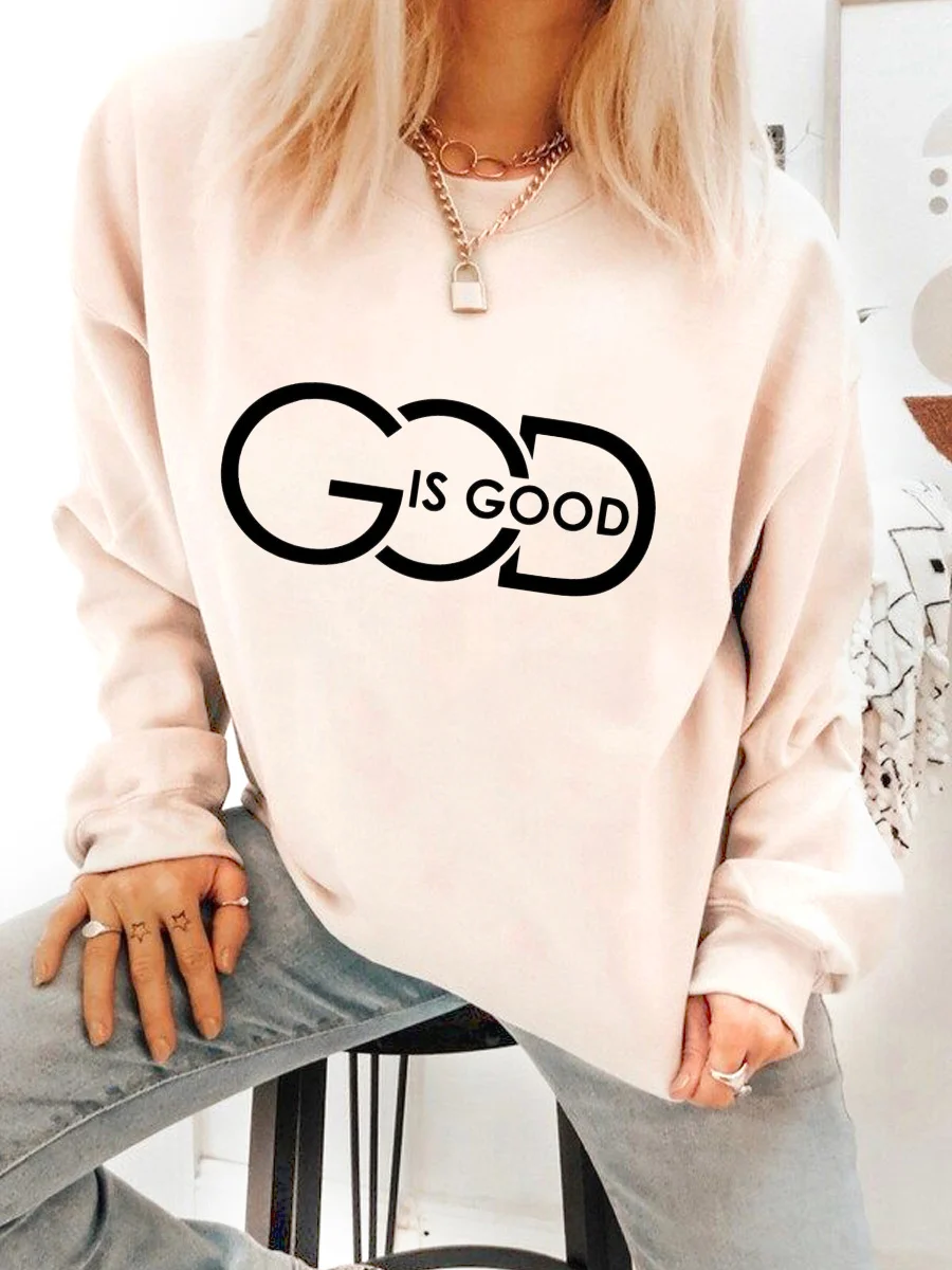 God Is Good Jesus Cotton Sweatshirt