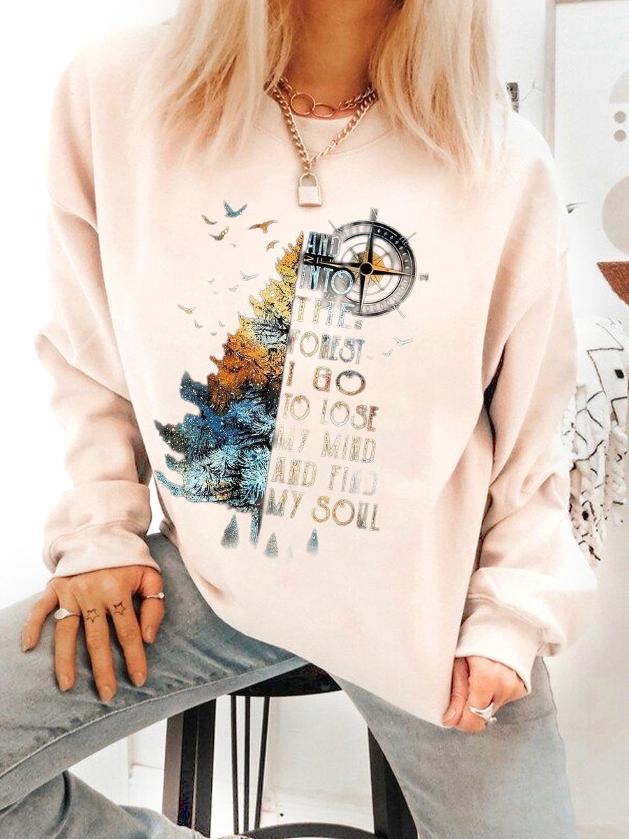 And Into The Forest I Go To Lose My Mind And Find My Soul Lyrics Cotton Sweatshirt