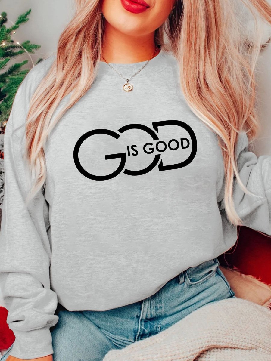 God Is Good Jesus Cotton Sweatshirt