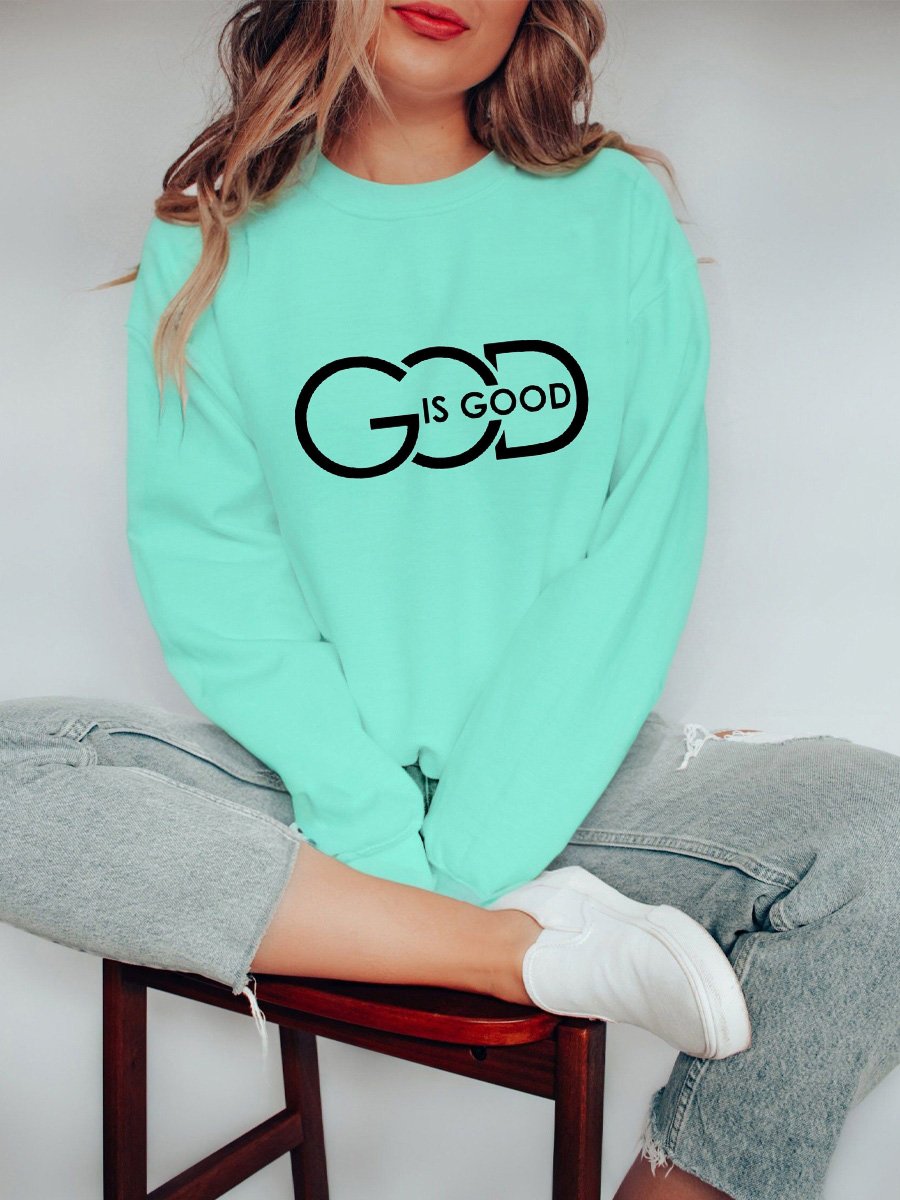 God Is Good Jesus Cotton Sweatshirt