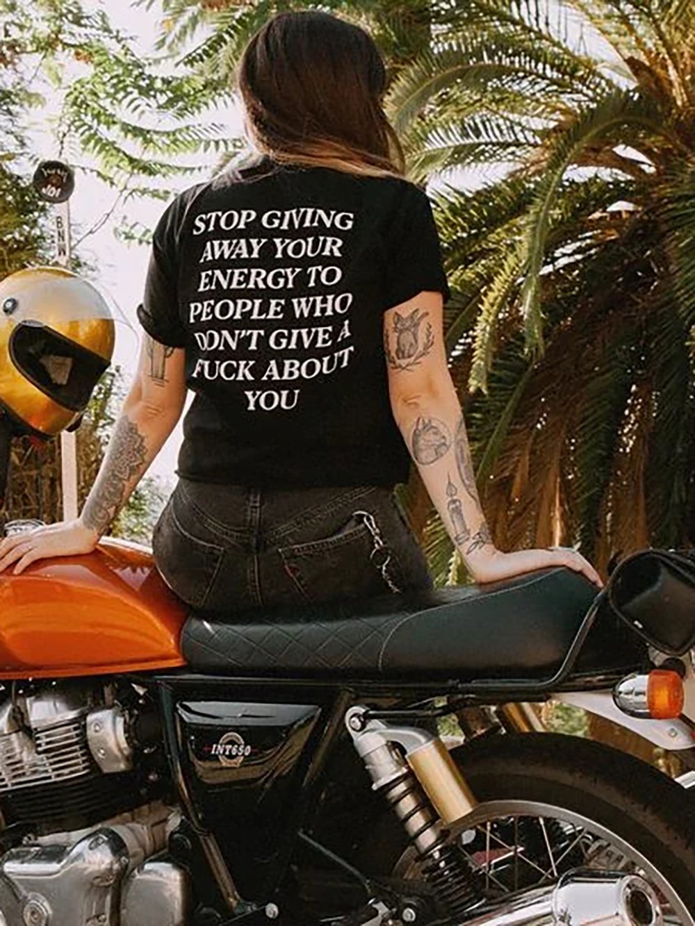 Stop Giving Away Your Energy To People Who Don't Give A F**k About Printed T-Shirt