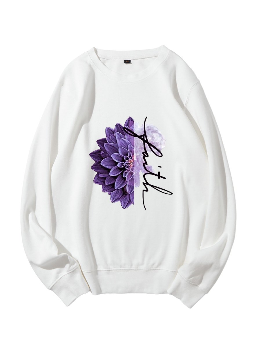 Faith And Sunflower Cotton Sweatershirt