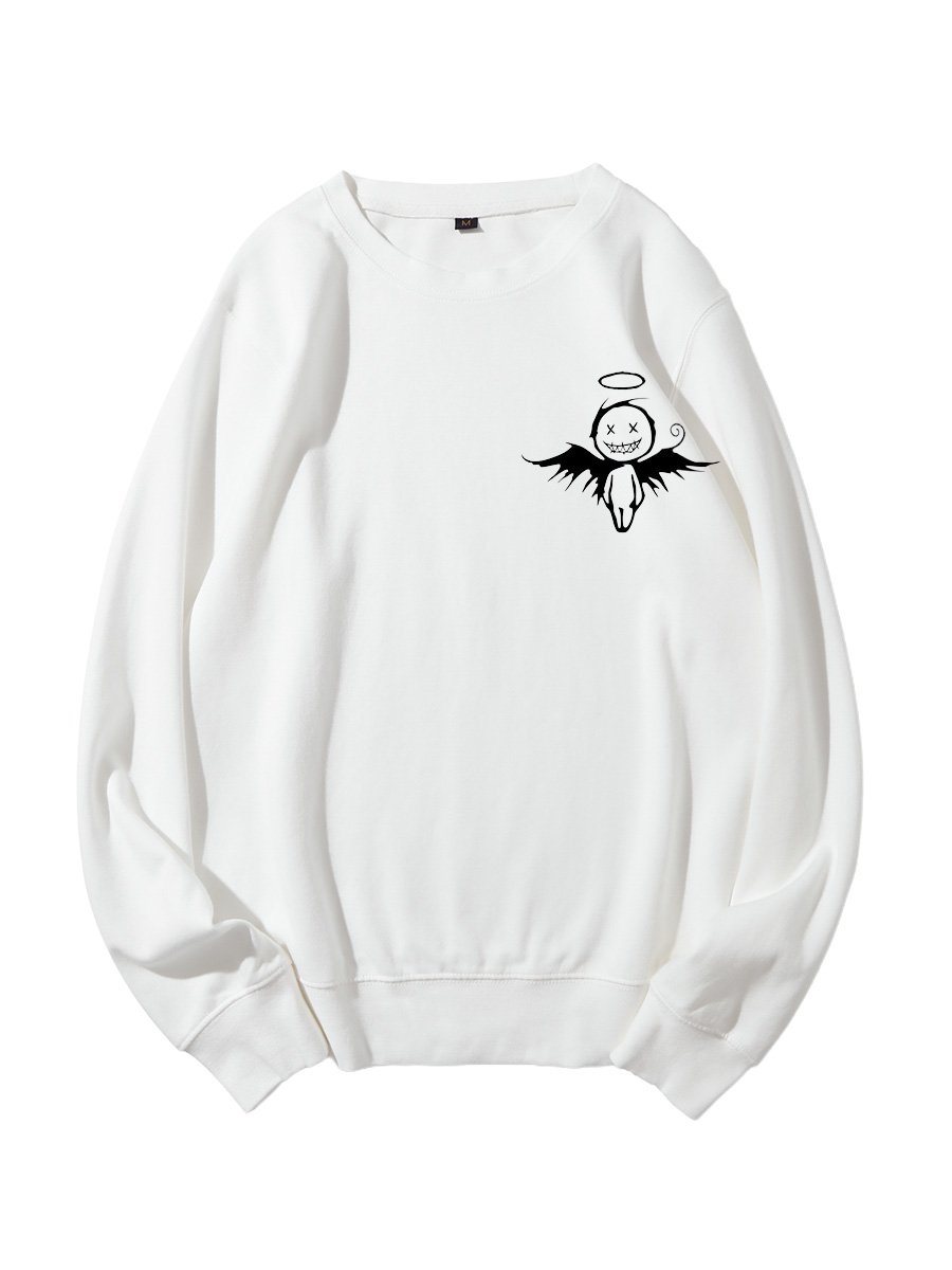 The Little Angel With Devil Wings Cute Cotton Sweatshirt