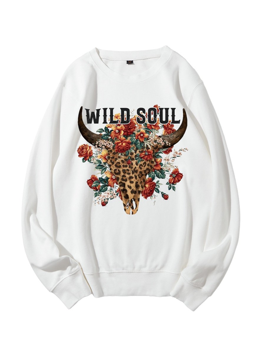 Wild Soul Aries Carnation Printed Cotton Sweatshirt