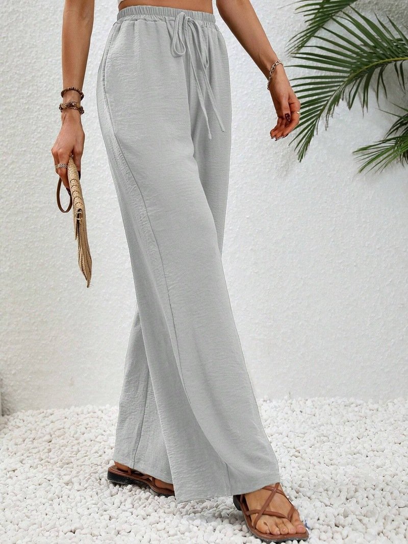 Plain Casual Loose Pants