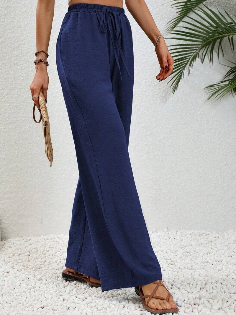 Plain Casual Loose Pants