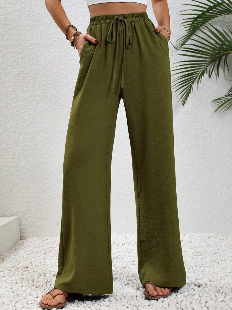 Plain Casual Loose Pants