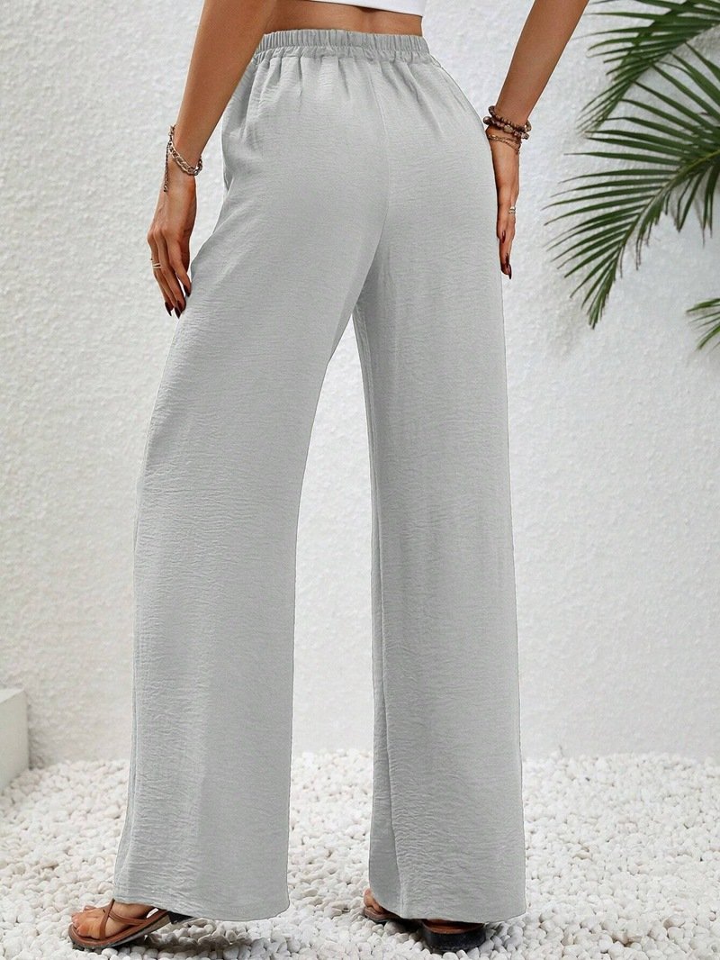 Plain Casual Loose Pants