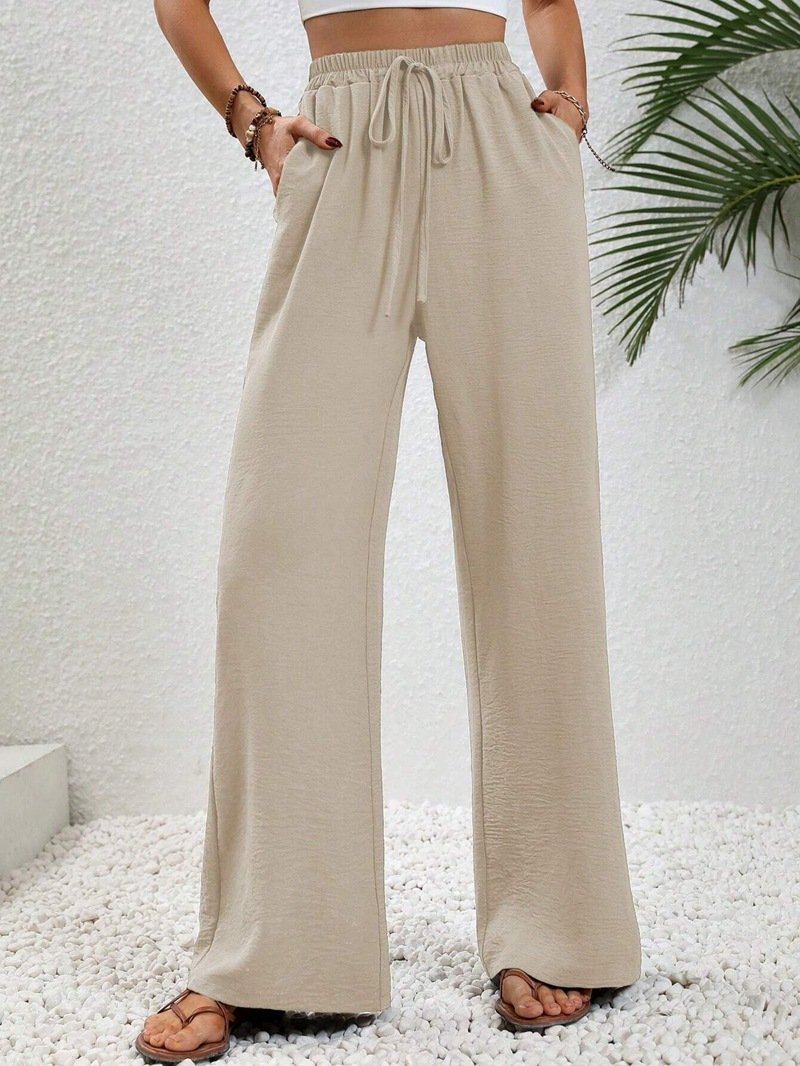 Plain Casual Loose Pants